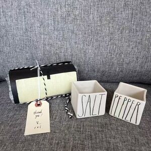 Rae Dunn White Salt and Pepper Cellars